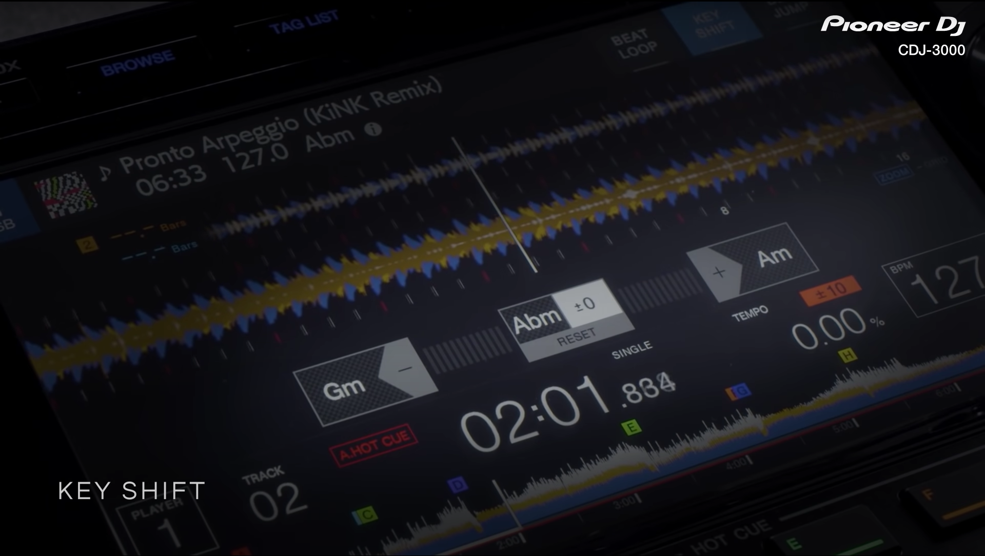 CDJ-3000 KEY SHIFT GUI